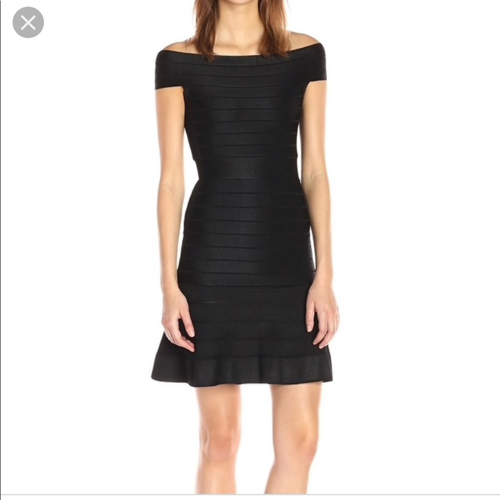 French connection black bandage dress